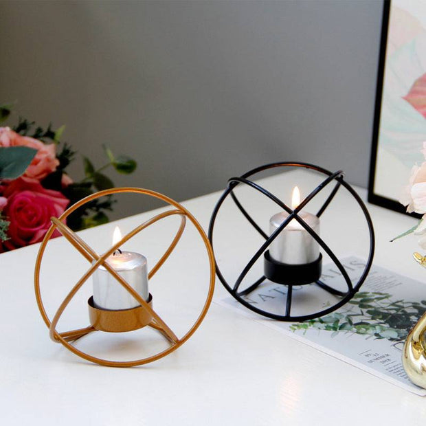 Metal Wrought Iron Candle Holder Creative Spherical Candle Holder - The Gear Guy