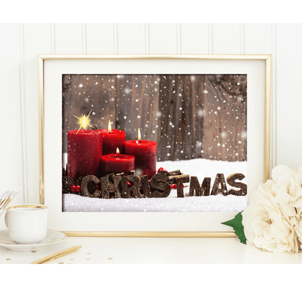 Diamond Painting Christmas Candle Set Embroidery - The Gear Guy