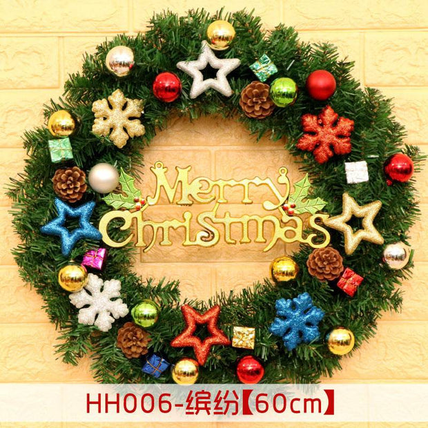 40 50 60CM Christmas Wreath Mince Rattan Ring Door Hanging Christmas Decorations, Christmas Wreath Window - The Gear Guy
