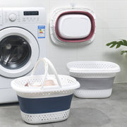 Household Folding Dirty Clothes Hamper Bathroom Dustproof Portable Sorting Basket - The Gear Guy