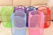 Foldable hamper can be stored in the laundry basket. Mesh cloth color clothes basket storage laundry storage basket - The Gear Guy