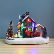 Christmas Decorations Colorful Luminous Small House Resin Decorations - The Gear Guy