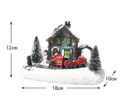 Christmas Decorations Colorful Luminous Small House Resin Decorations - The Gear Guy
