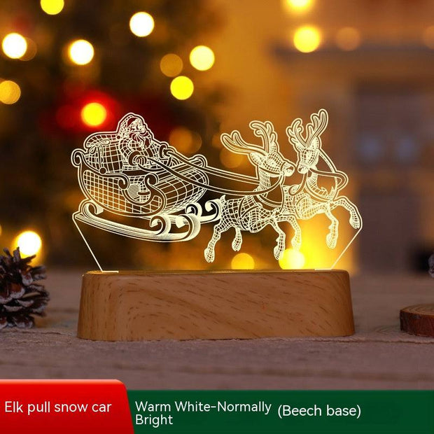 Christmas Decoration 3D Lamp Acrylic LED Night Lights New Year Valentines Day Christmas Kids Gift Christmas Ornaments - The Gear Guy