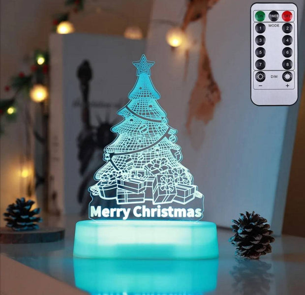 Christmas Decoration 3D Lamp Acrylic LED Night Lights New Year Valentines Day Christmas Kids Gift Christmas Ornaments - The Gear Guy