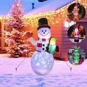 Christmas LED Lights Glowing Santa Tree Snowman Inflatable Doll Outdoor Yard Garden Decor - The Gear Guy