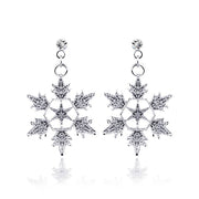 Exquisite Bridal Christmas Snowflake Necklace, Earring Set, Wedding Jewelry, Wedding Dress, Jewelry 4590 - The Gear Guy