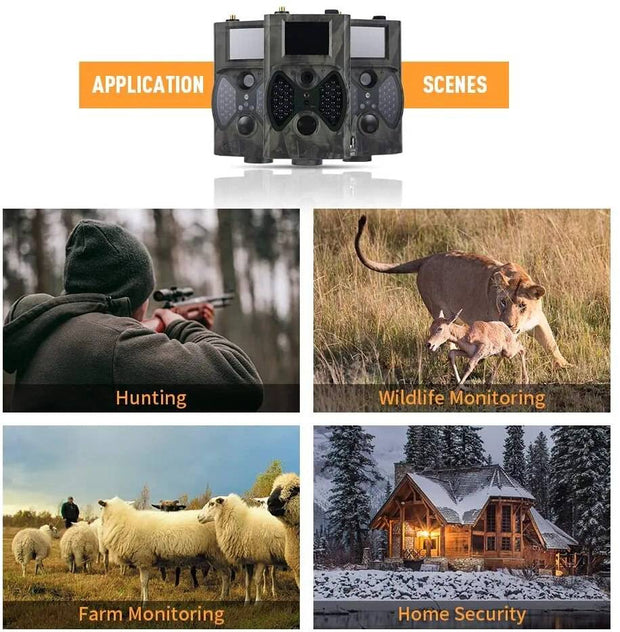 16MP Photo Traps MMS GSM 1080P Hunting Camera HC350M CAMERA HUNT Night Vision Wildlife Hunting Trail Camera Wild Camera chasse - The Gear Guy