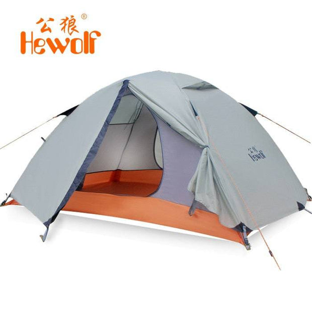 Hewolf 1595 Outdoor Double Layer Ultralight Aluminum Pole Waterproof Windproof Camping Tent 2.51KG Beach Barraca - The Gear Guy