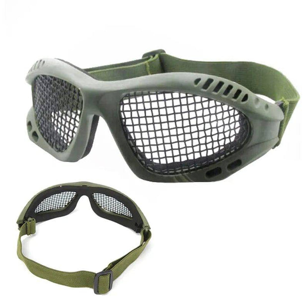 High Quality Hunting Tactical Paintball Goggles Eyewear Steel Wire Mesh Airsoft Net Glasses Shock Resistance Eye Game Protector - The Gear Guy