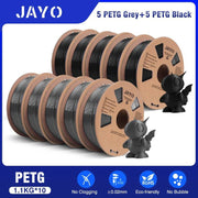 JAYO PLA Meta/PETG/SILK/PLA PLUS/ABS/TPU Filament 3D Printer 1.75mm 10Rolls for FDM 100%No bubbel 3D Printer Materials DIY Gift - The Gear Guy