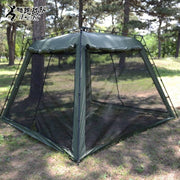 Large military tents outdoor camping tent ArmyGreen Pavilion Fast Open Quartet tent With mosquito nets 5-8 people - The Gear Guy