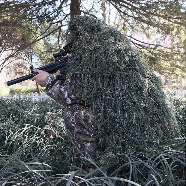 Men Ghillie Blankets/Cover Camouflage Ghillie Suit Hat Handmade Knitting 80x90cm Hunting Cloak Camouflage Hunting Clothes Cover - The Gear Guy