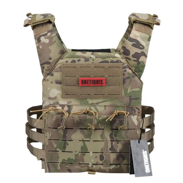 OneTigris Tactical Laser-Cut JPC Vest Light-Weight MOLLE Lazer Special Plate Carrier Hunting Vest for Paintball Airsoft - The Gear Guy