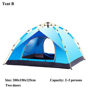 Outdoor Camping Tent Quick Automatic Opening Waterproof Sunshield Build-free Picnic Shelter Family Beach Large Space - The Gear Guy
