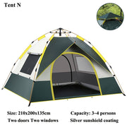 Outdoor Camping Tent Quick Automatic Opening Waterproof Sunshield Build-free Picnic Shelter Family Beach Large Space - The Gear Guy