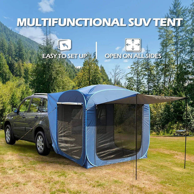 POP UP SUV Car tailgate tent Outdoor Sun Shelter Waterproof Rainfly Camping Truck rear Tent garage tent - The Gear Guy