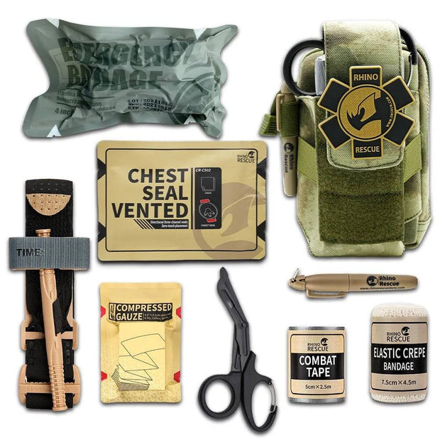 RHINO RESCUE EDC Tactical Bag Outdoor Molle Military Waist Fanny Pack Trauma Emergency IFAK Hunting Gear Accessories Belt Army - The Gear Guy