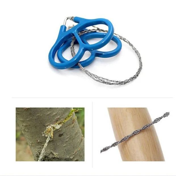 Ring Steel Wire Saw Scroll Plastic Emergency Hand Chain saw Chain Rope Saw Hunting Camping Hiking Travel Survival Tool 1Pcs - The Gear Guy