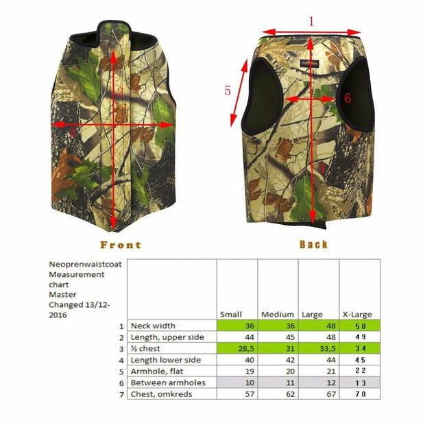 Tourbon Hound Dog Vest Hunting Dogs Clothes Camo Harness Waistcoat 5mm Thick Neoprene for Chest Protector Keep Warm Secure - The Gear Guy