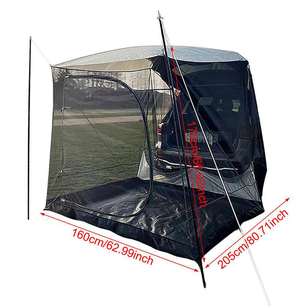5-6 Person Car Truck Tent For Camping SUV MPV Car Rear Tent Waterproof Auto Tail Tent Awning Beach Sunshade For Self-driving - The Gear Guy