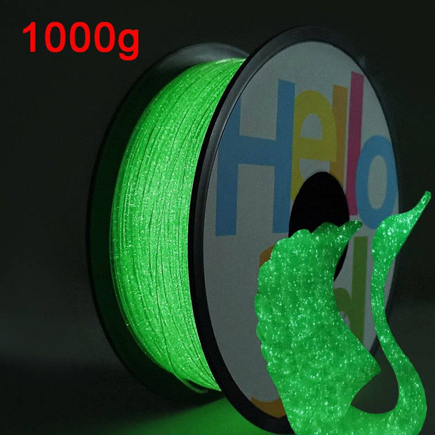 1.75mm Glows In The Dark PLA Noctilucent Filament Sublimation Plastic 3D Printer Material Glowing Rainbow Firefly Green Filament - The Gear Guy
