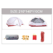 BSWolf 2 Persons Camping Tent Ultralight 20D 380T Nylon Double Layer Waterproof Backpacking Tent for Hiking Travel with free mat - The Gear Guy
