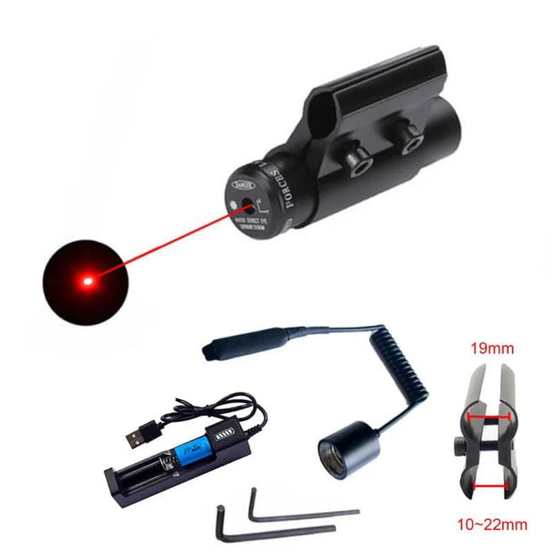 Ar15 Rechargeable Red Laser Sight + Extension Switch Green Sight Calibration Metal Glock Laser Hunting Accessories Rifle Sight - The Gear Guy