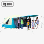 Large Camping Tents Family  8-12 Person 2 Bedrooms Full Cover Double Layer Super Waterproof Outdoor Party Beach Big Cabin Tent - The Gear Guy