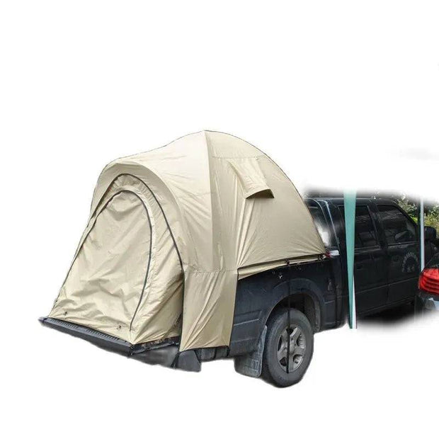 Truck Bed Tent Waterproof Pickup Car Tailgate Double Layers Self-driving Outdoor Camping 210D Oxford Silver Coated UV 210cm High - The Gear Guy