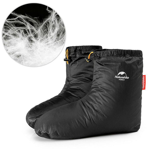 90% White Goose Down Climbing Shoe Covers Camping Indoor Outdoor Unisex Winter Warm Feet Cover Waterproof Windproof Keep Warm - The Gear Guy