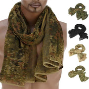 190*90cm Scarf Cotton Military Camouflage Tactical Mesh Scarf Sniper Face Scarf Veil Camping Hunting Multi Purpose Hiking Scarve - The Gear Guy