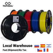 TOPZEAL High Quality PLA/ABS/PETG/TPU/Nylon 3D Printer Filament 1.75mm Spool and 10M*10Colors Sample for 3D Printing Materials - The Gear Guy