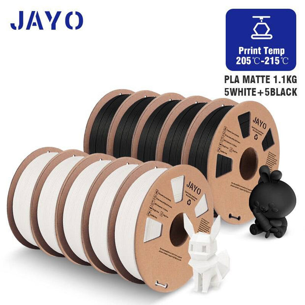 JAYO PLA Meta/PETG/SILK/PLA PLUS/ABS/TPU Filament 3D Printer 1.75mm 10Rolls for FDM 100%No bubbel 3D Printer Materials DIY Gift - The Gear Guy