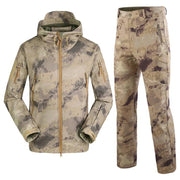 Outdoor Realtree Camouflage/Hunting Clothes Shark Skin Soft Shell Breathable Windproof Waterproof Hooded Hunting/Hiking Suits - The Gear Guy