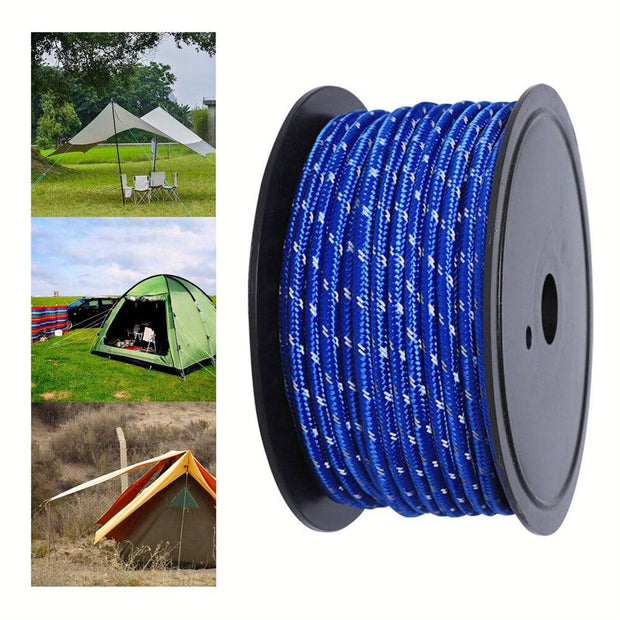 Reflective Paracord 30M Cord Strands 6mm Tent Rope Camping Survival Accesorios Warning Parachute Line Hiking Canopy Lanyard - The Gear Guy