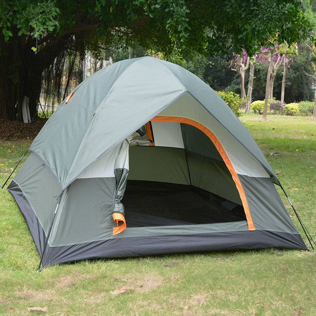 Upgraded 3-4 Person Camping Tent Double Layer Waterproof Tear-resistant Plaid Fabric Outdoor Hiking Tourist Tent  3 Season Tent - The Gear Guy