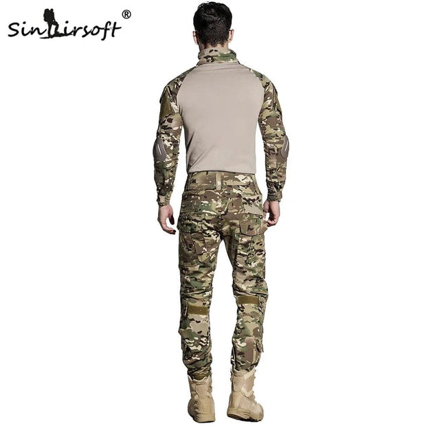 SINAIRSOFT Tactical G3 BDU Camouflage Combat Uniform Airsoft Shirt Pants With Knee Pads Military Multicam Hunting Camo Clothes - The Gear Guy