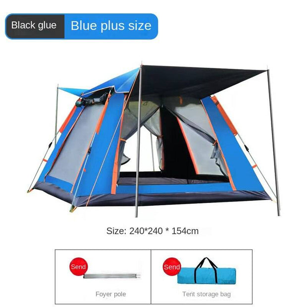 4-6 Person Outdoor Camping Tent Automatic Quick Open Rainfly Waterproof Tents Family Outdoor Instant Setup Tent Tourist Tent - The Gear Guy
