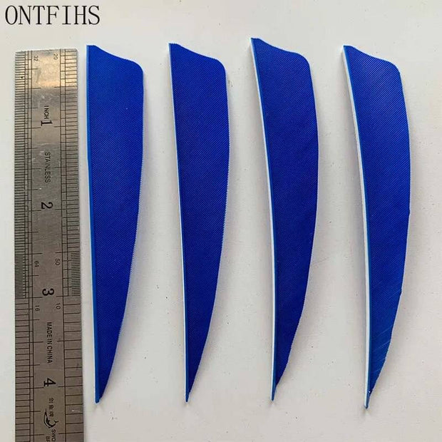 50 Pcs 4 Inch Turkey Feather Shield Archery Fletching DIY For Hunting Shooting Traditional Bow Accessories - The Gear Guy