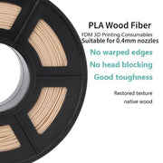 SUNLU Wood PLA 3D Printer Filament Real Wood Filament 1.75 mm 1KG(2.2LBS) Spool Dimensional Accuracy +/- 0.02 mm - The Gear Guy