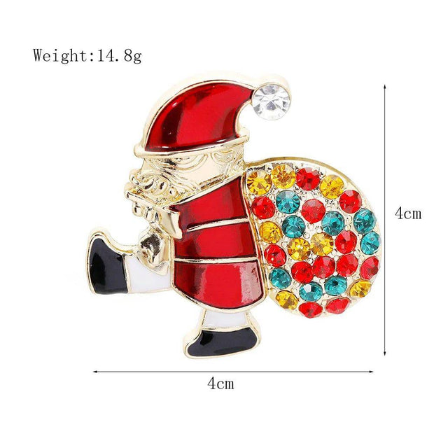 Sparkling Multicolor Rhinestone Christmas  Brooch - Perfect for Festive Parties and Casual Wear - Great Gift for Women and Men - The Gear Guy